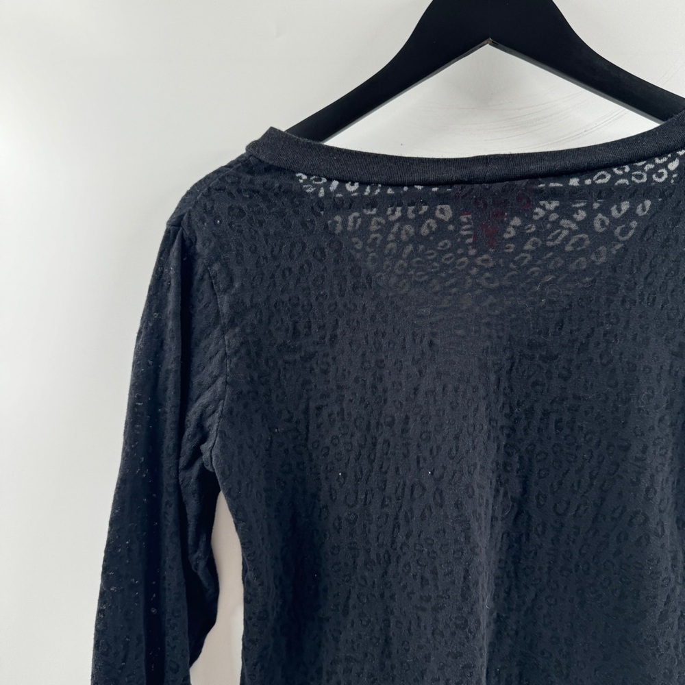 Mix Co Y2K Black Sheer Leopard Cardigan – Women’s Medium - Picture 6 of 7